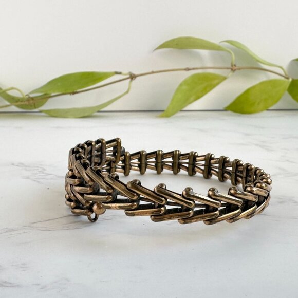 Alex & Ani Gypsy Wrap Bracelet Copper & Brass 1/4" Wide Adjustable Women's Boho - Picture 2 of 9